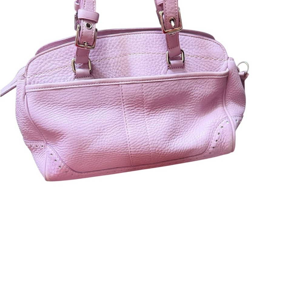 Vintage Lilac Leather Shoulder Bag - Picture 2 of 5